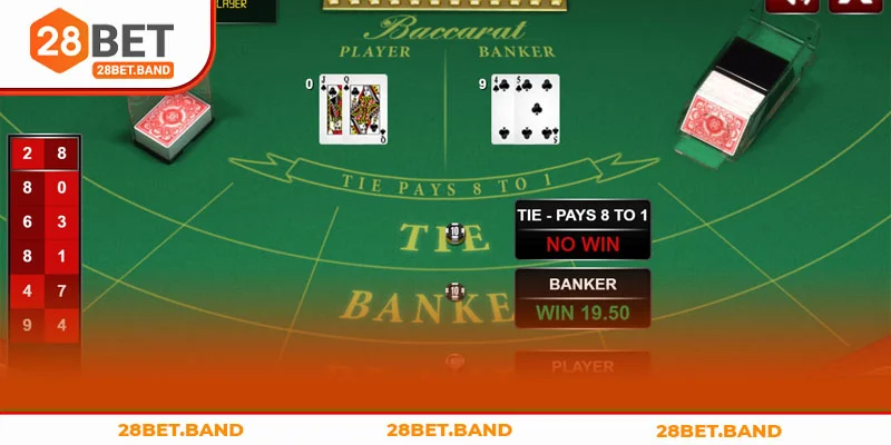 Cách chơi Baccarat 28BET cơ bản